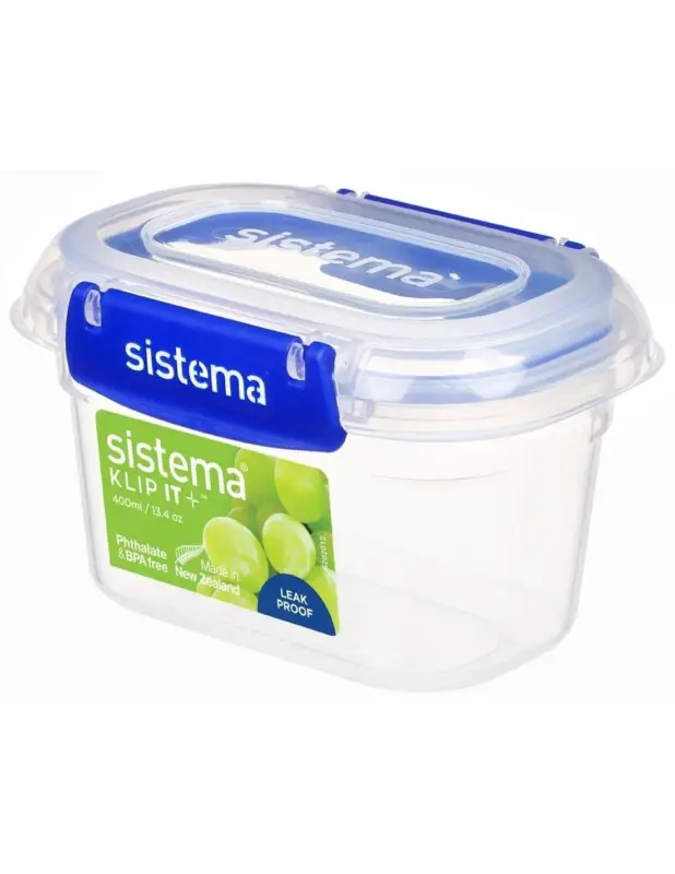 Boîte alimentaire rectangulaire Sistema Klip It Plus 400ml Jusqu’à Épuisement Des Stocks