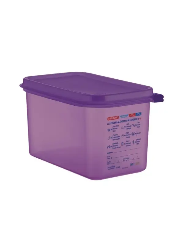 Bac hermétique violet antiallergénique GN1/4 Araven 4,3L Nouvel Arrivage