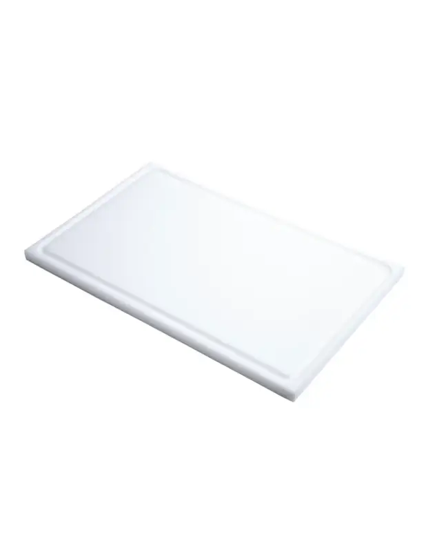 Offre Spéciale Planche à découper avec rigole GN1/1 en polyéthylène haute densité Gastro Mblanche