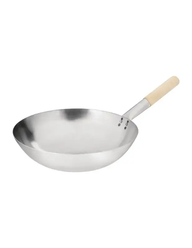 Wok conique en acier doux Vogue 35,6cm Nouvelle Collection