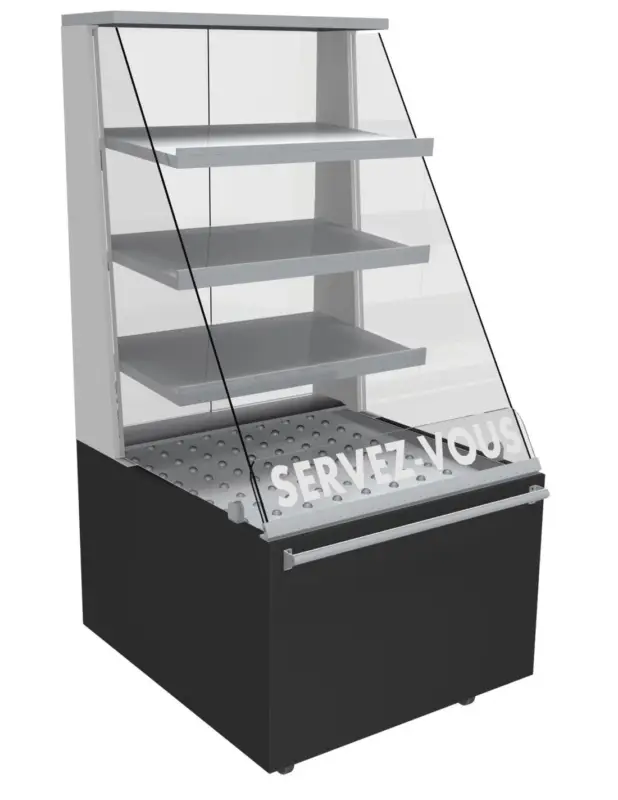 TOUR DE PRESENTATION POULETS LS AVEC AUTOCOLLANT SERVEZ-VOUS – 30 POULETS – CHAUFFANT 120°C VITRINE POUR LA VENTE DE POULETS SOU Must-Have
