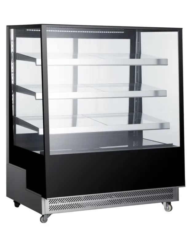 Petit Prix VITRINE DE PRESENTATION A PATISSERIE +2/+8°C.CAP. 650L. 3 ETAGERES EN VERRE REGLABLES Tension : 230V Mono – Puissance (en kW)