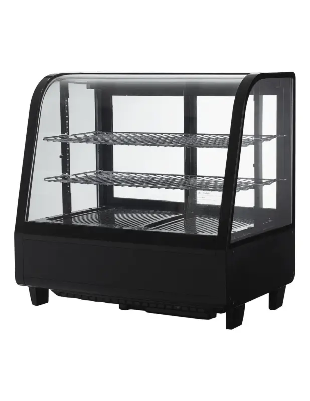 Réduction VITRINE DE PRESENTATION REFRIGEREE 100 LITRES. +2/+12°C. 2 GRILLES. AVEC ECLAIRAGE LED Tension : 230V Mono – Puissance (en kW) :