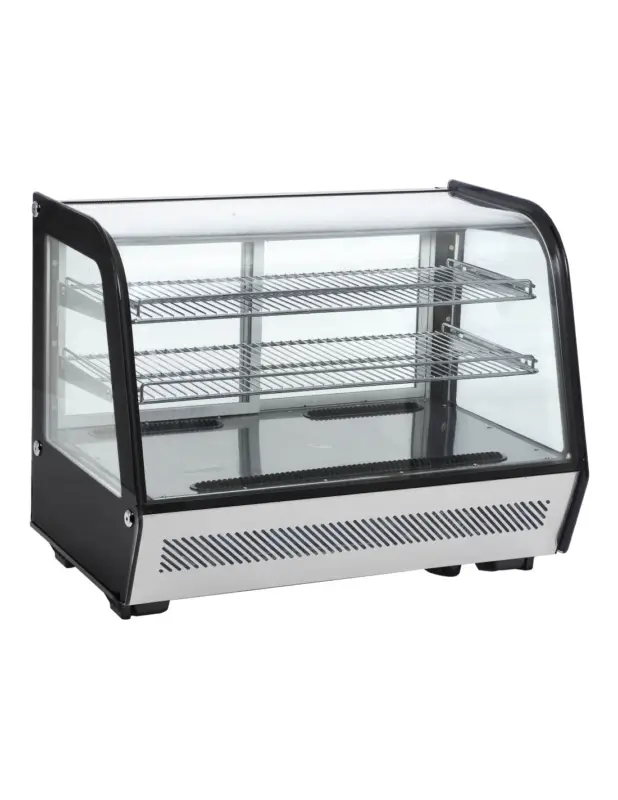 VITRINE DE PRESENTATION REFRIGEREE 160 LITRES. +2/+12°C. 2 GRILLES. AVEC ECLAIRAGE LED GAS R600A Tension : 230V Mono – Puissance Promotion Saisonnière