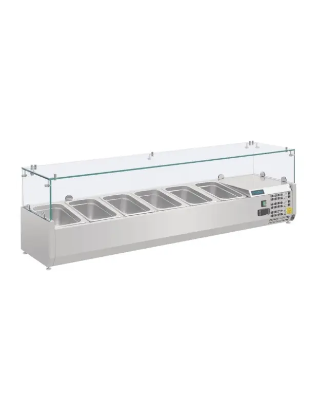 Saladette réfrigérée pour comptoir à pizza Polar Série G 6x GN 1/4 Réduction