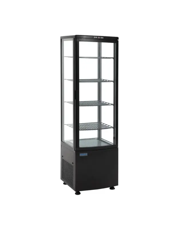 Vitrine réfrigérée porte incurvée économe en énergie Polar série C noire 235L Satisfait Ou Remboursé