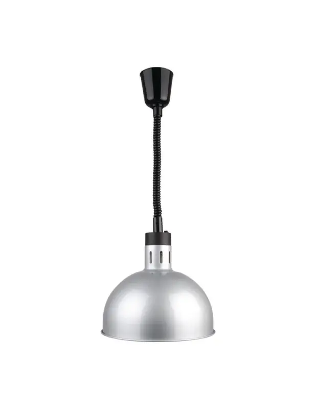 Lampe chauffante dôme rétractable Buffalo finition métal brossé Bon Plan