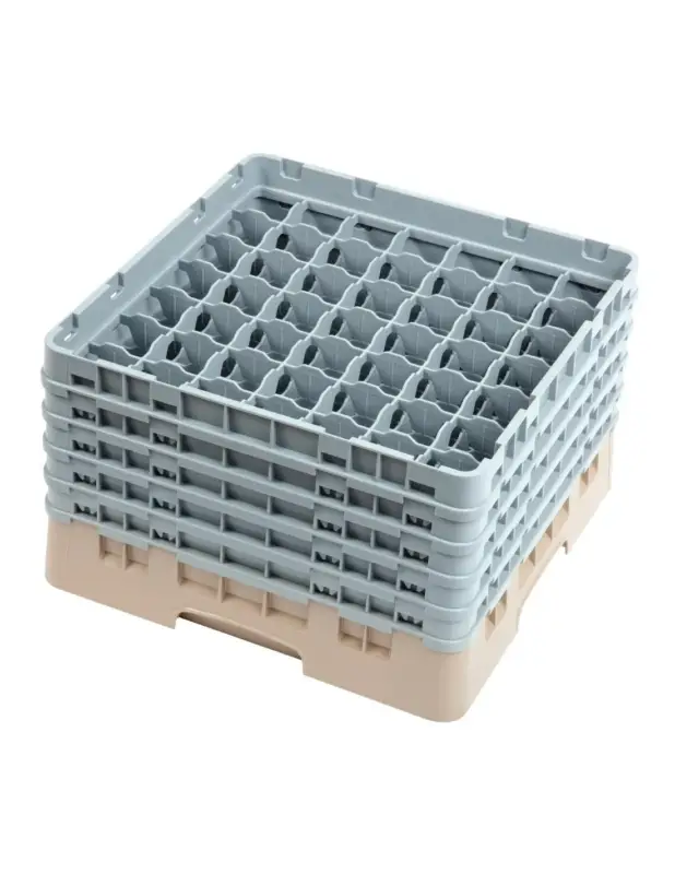 Acheter Direct Casier à verres 49 compartiments Camrack Cambro beige hauteur max 257mm