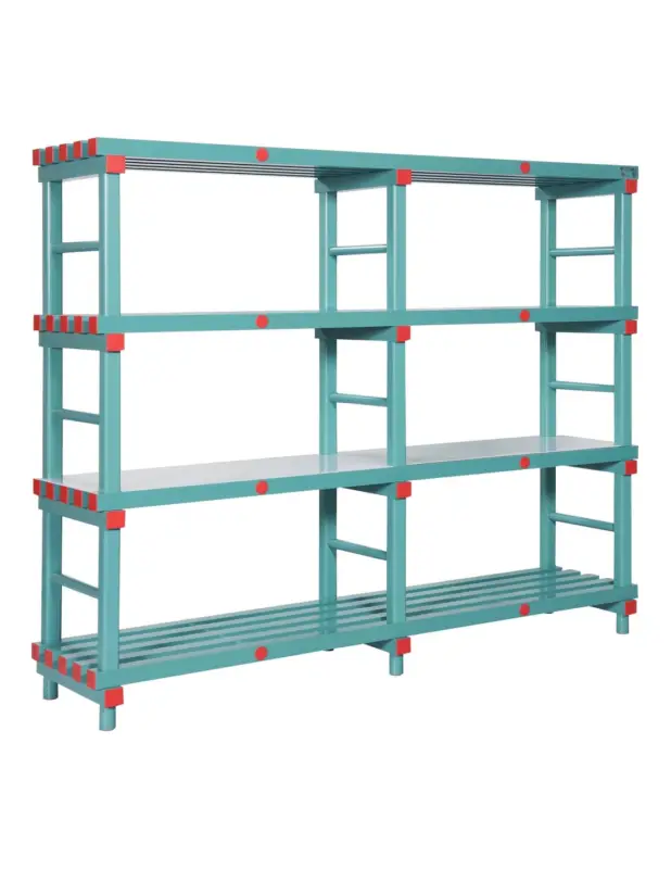 Top Vente RAYONNAGE PLASTIQUE CHARGE LOURDE. 5 NIVEAUX PROFONDEUR 400 L (en mm) : 1 500 – P (en mm) : 400 H (en mm) : 2 170
