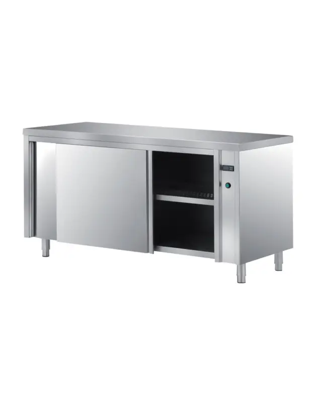 Top Vente MEUBLE ETUVE INOX 304 CENTRAL. PORTES COULISSANTES DOUBLEES ETAGERE INTERMEDIAIRE Tension : 230V Mono – Puissance (en kW) : 2 L