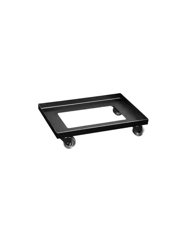 Vente Flash CHARIOT DE MANUTENTION INOX 304 POUR BACS SANS BARRE DE POUSSEE L (en mm) : 815 – L (en mm) : 615 H (en mm) : 120