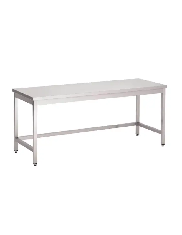 Vente Directe Table inox sans étagère basse Gastro M 700 x 700 x 850mm