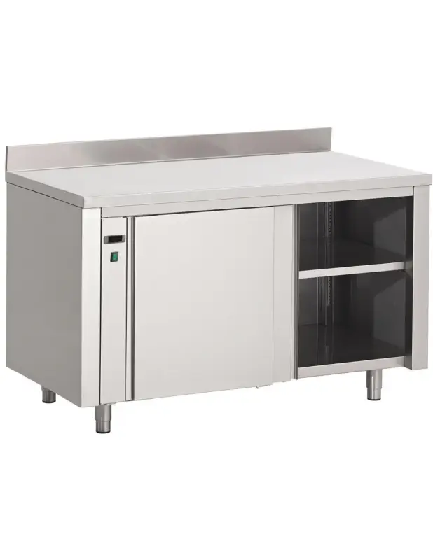 Armoire chauffante inox avec dosseret Gastro M 850x1400x700mm Prix Cassé