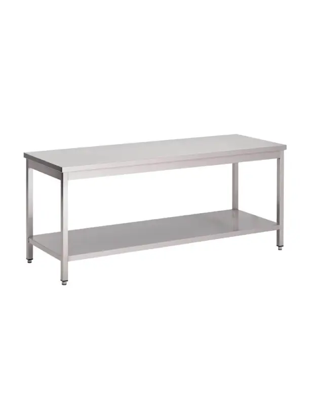 Affaire À Saisir Table de préparation inox 304 avec étagère basse Gastro M 89x150x70cm