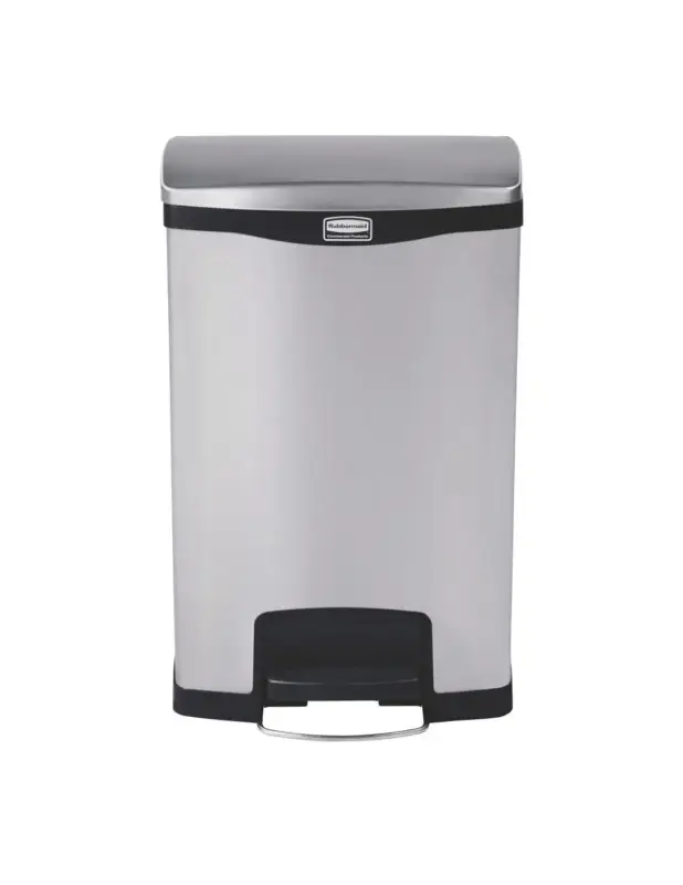 Achat Immédiat Poubelle à pédale frontale inox Rubbermaid Slim Jim 50L