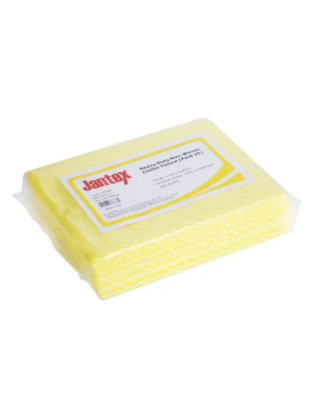 Authentique Chiffons non tissés très résistants Jantex jaunes (lot de 25)