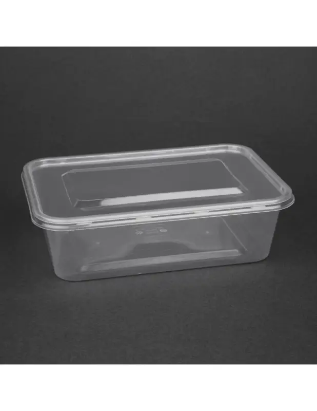 Achetez Aujourd’hui Boîtes moyennes en plastique micro-ondables avec couvercles Fiesta Recyclable 650ml (lot de 250)
