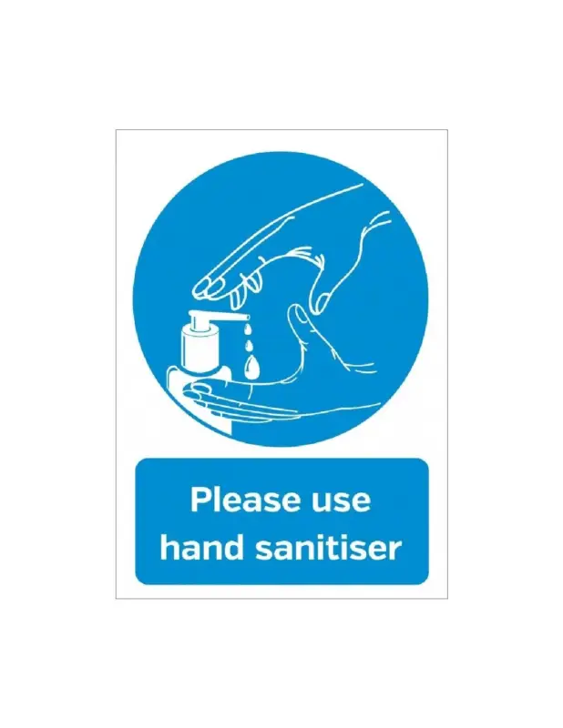 Autocollant Veuillez vous désinfecter les mains format A5 Achat Immédiat
