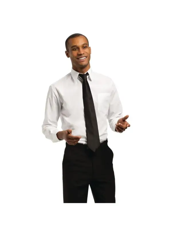 Chemise mixte Uniform Works manches longues blanche S Meilleure Vente