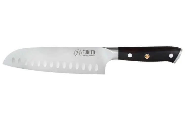 Usine Directe Couteau santoku Fukito Eb&egrave;ne X50 18cm