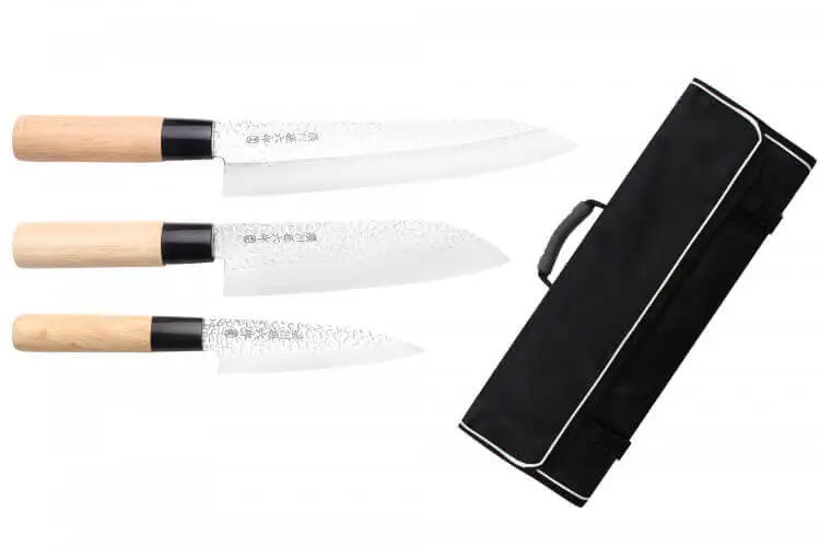 Vente Directe Mallette Satake Cutlery Tsuchime 3 couteaux japonais