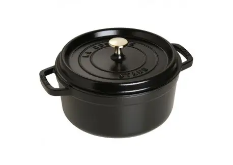 Expédition Rapide Cocotte Fonte Ronde 24 cm Noir Mat 3,8 l