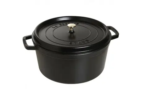 Commander Maintenant Cocotte Fonte Ronde 34 cm Noir Mat 12,5 l