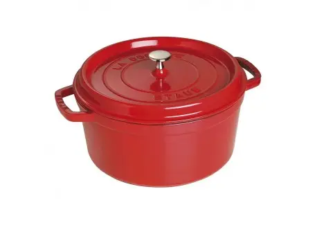 Cocotte Fonte Ronde 30 cm Rouge Cerise 8,4 l Prix Cassé
