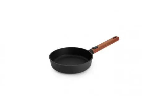 EcoLogic Poêle Fonte Aluminium Antiadhésive Diamond QXR Manche Bois 20 cm Quantité Limitée