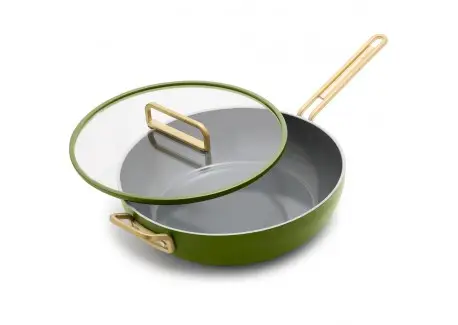 Achat Immédiat Tucci Collection Saltapasta Poêle Antiadhésive 29 cm Vert Toscane Mat