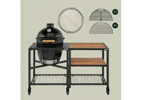 Achat Immédiat The Onyx Barbecue à Charbon Large 46 cm Outdoor Kitchen Pack 14 pcs