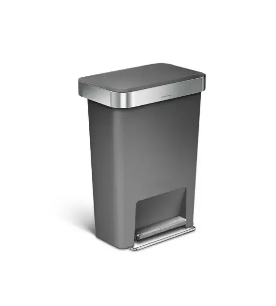 Simplehuman – Poubelle 45 l, avec poche pour sac, inox/gris CW1386CB Achetez Aujourd’hui