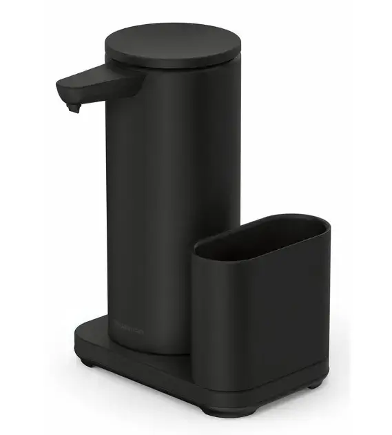 Promotion Simplehuman – Distributeur de détergent sur pied, sans contact, avec porte-éponge, noir mat ST1079