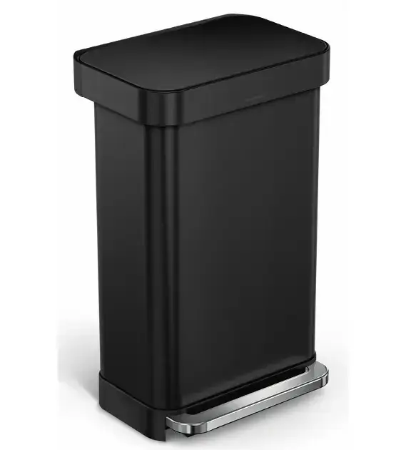 Affaire À Saisir Simplehuman – Poubelle 45 l, avec poche pour sac, noir mat CW2092