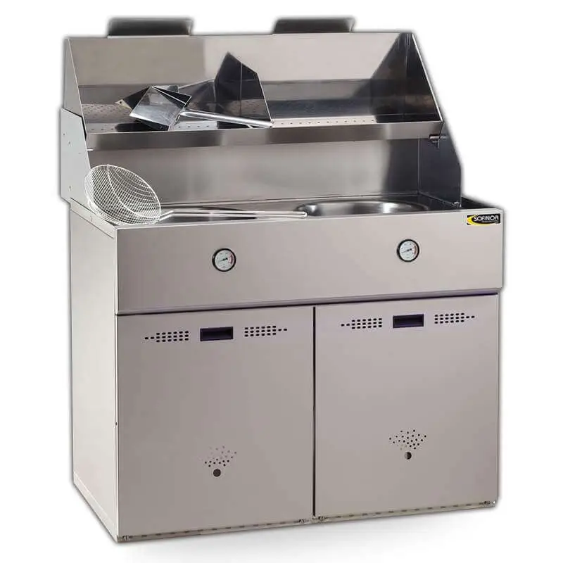 Friteuse 2 CUVES 15-18L – 26kW SOFINOR – Défi Commander Vite
