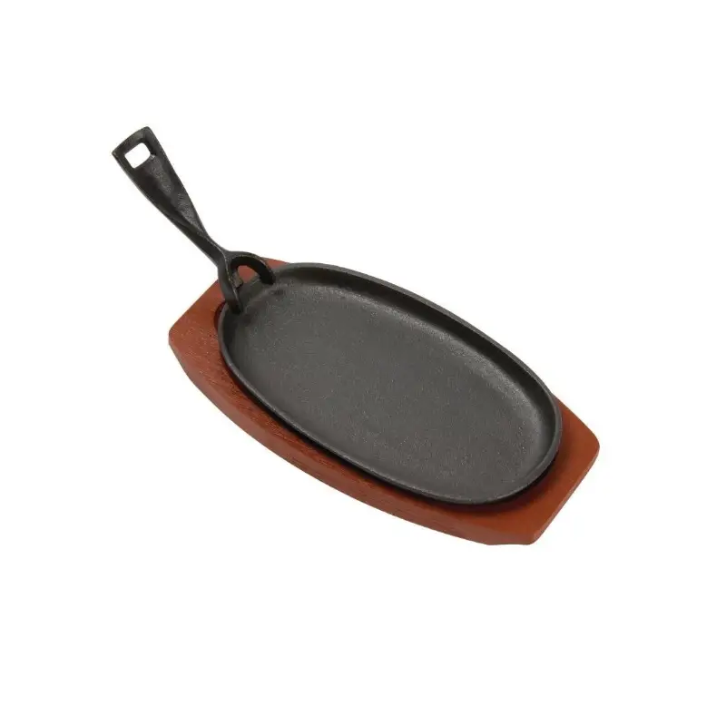 Achat Immédiat PLAT EN FONTE OVAL AVEC SOUS PLAT 24X14CM VOGUE
