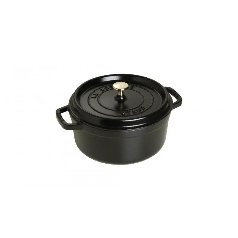 Jusqu’à Épuisement Des Stocks Cocotte Staub ronde en fonte noire