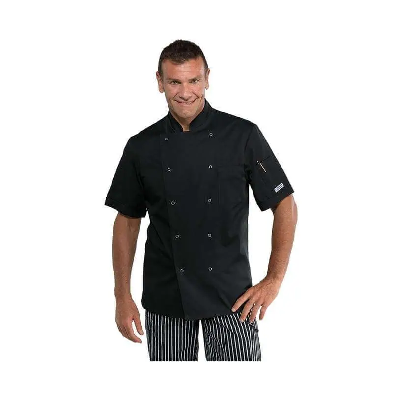 Veste à manches courtes noire Vente Flash