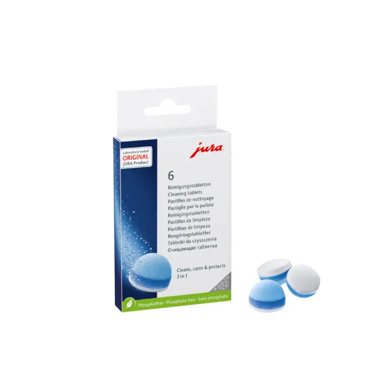 JURA Pastilles de nettoyage 3 phases – boîte de 6 unités Meilleure Vente