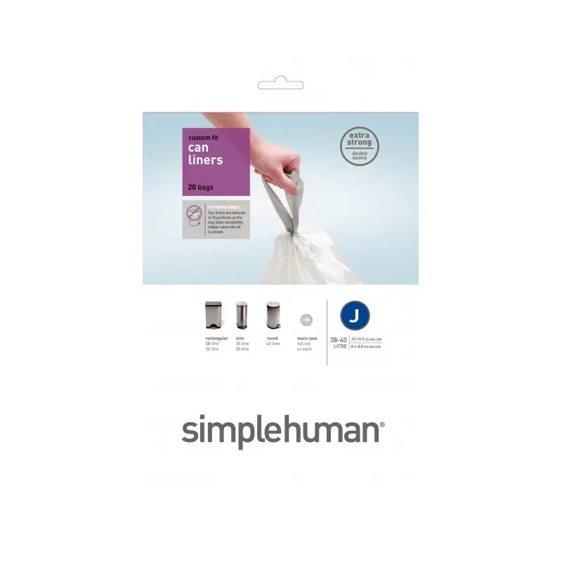 Offre Spéciale Sacs plastiques 38/40L-J, Simplehuman