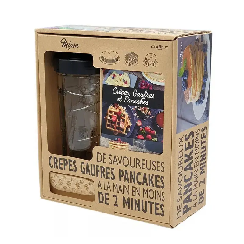 Acheter Direct Coffret Shaker à crêpes, pancakes et gaufres Miam, Cookut