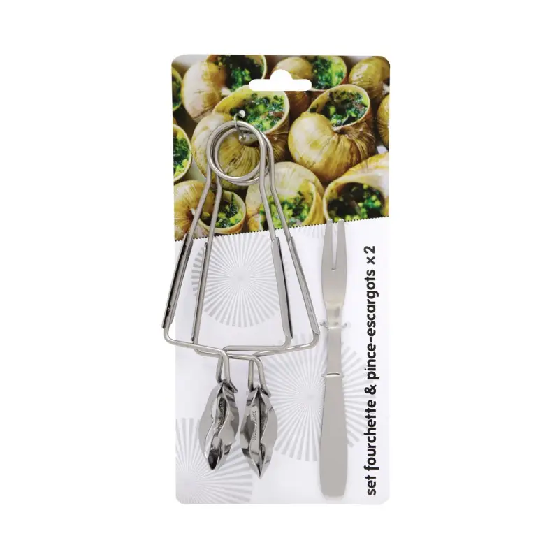 Bon Marché Set fourchette et pince-escargots x2, Chevalier Diffusion