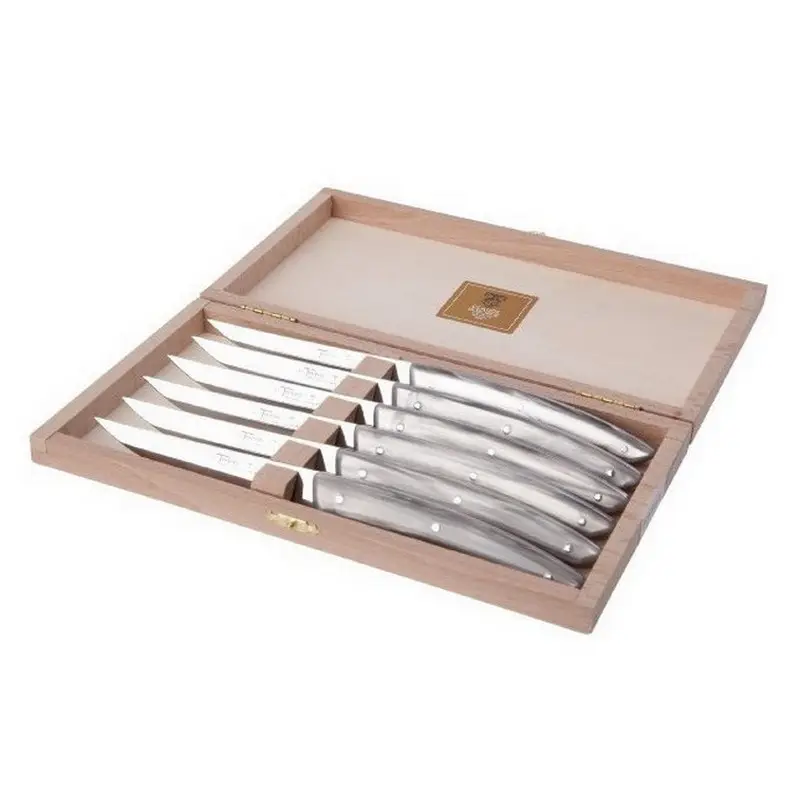 Coffret 6 couteaux à steak Le Thiers® Gris Clair, Claude Dozorme Achetez Aujourd’hui