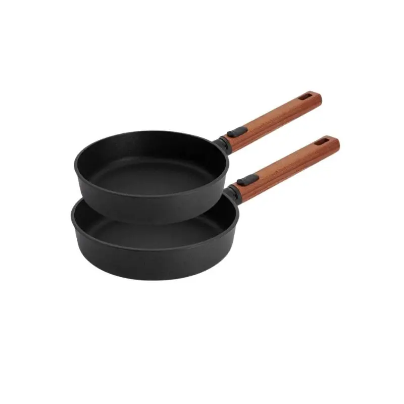 Prix Bas Lot de 2 Poêles en fonte Eco Logic Bois, WOLL