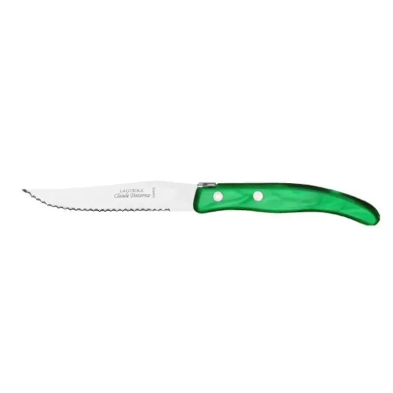 Couteau à steak Berlingot Vert Prairie, Claude Dozorme Achat Immédiat