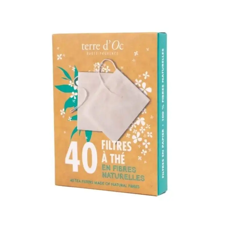 Prix Promo 40 Filtres à Thé en fibres naturelles, Terre d&rsquo;Oc