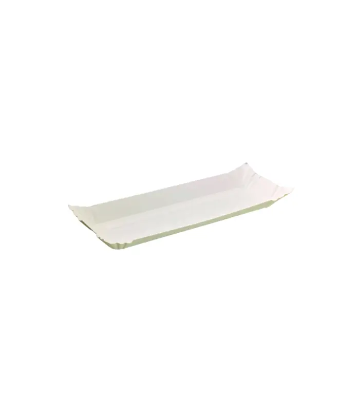 Vente Flash Assiette barque en carton blanc320x130mm H13mm