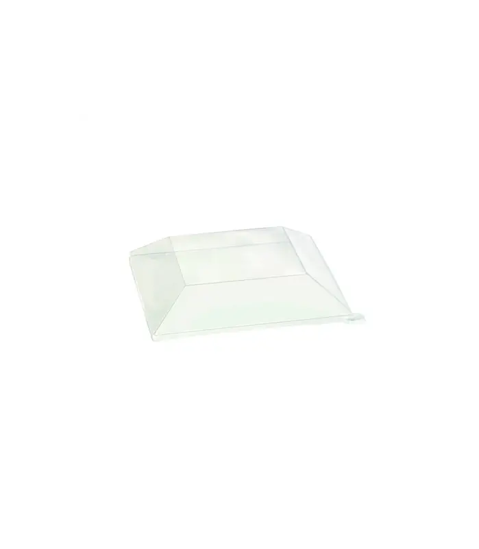 Usine Directe Couvercle plat transparent en plastique PET 200x200mm H50mm