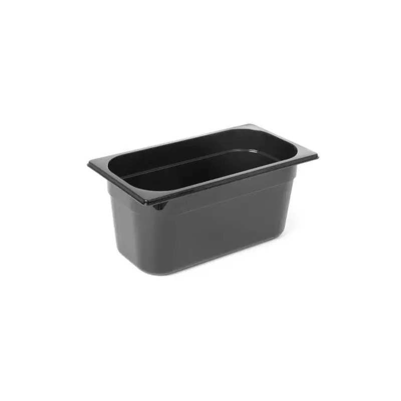 Bac gastro en polycarbonate noir GN 1/3 H100 mm Réduction