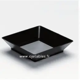VERRINE PLASTIQUE MINI ASSIETTE NOIRE Vente Directe